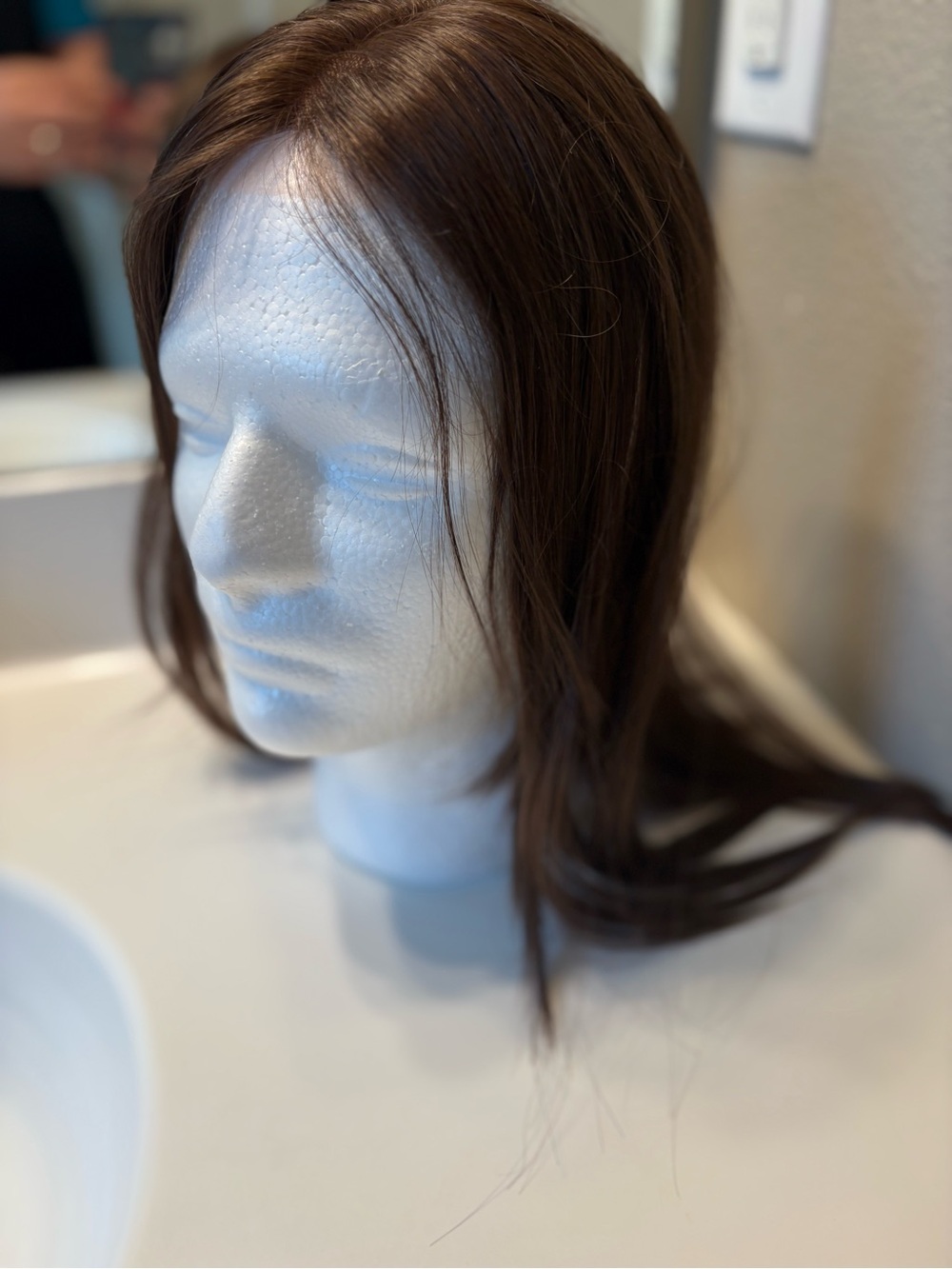 Uniwig Truffle Brown Women's Remy Human Hair Topper - Seamless Coverage & Volume - Picture 5 of 16